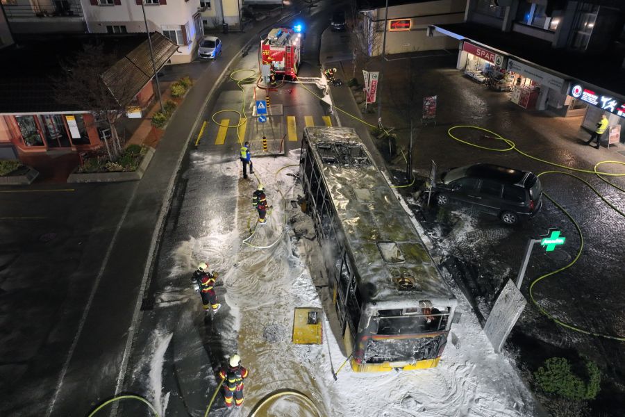 Die Feuerwehrleute hatten den Brand trotz rascher Ausbreitung schnell unter Kontrolle. Dennoch ist der Schaden riesig.