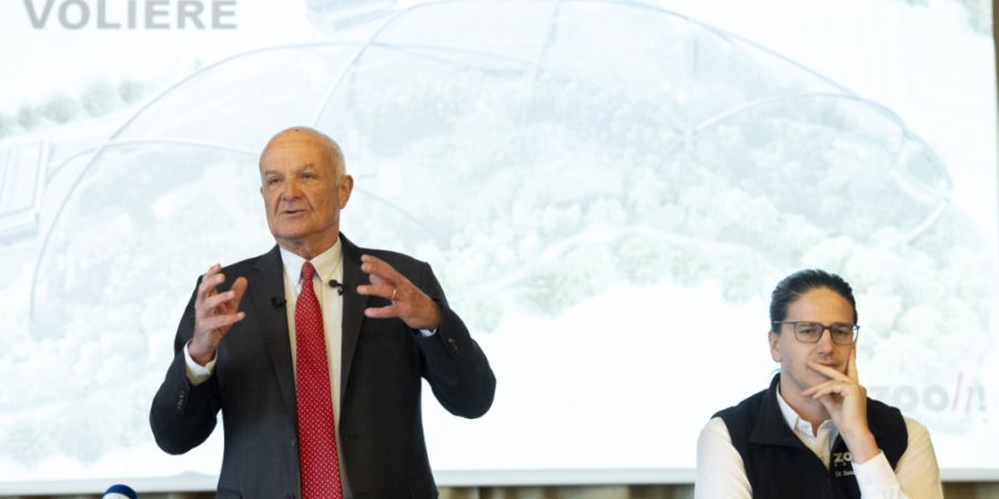 Verwaltungsratspräsident Martin Naville (links) und Zoodirektor Severin Dressen präsentierten am Donnerstag ihre Fakten zur Pantanal-Voliere.