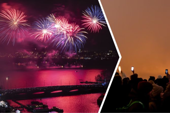 Zürich Feuerwerk Silvester