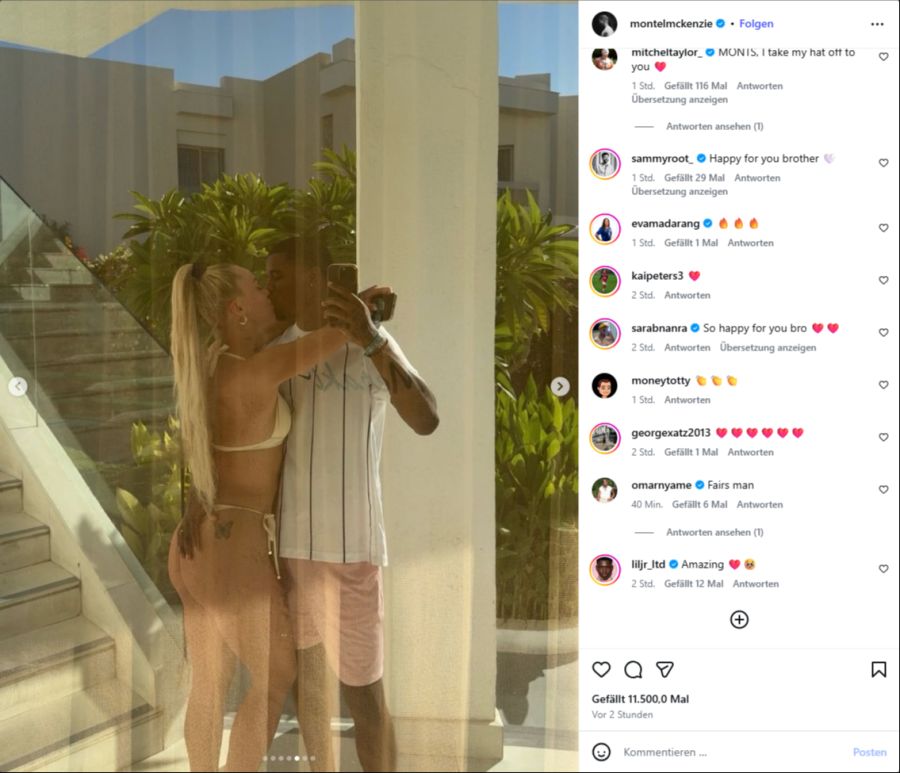 Auf Instagram machen sie ihre Beziehung öffentlich.