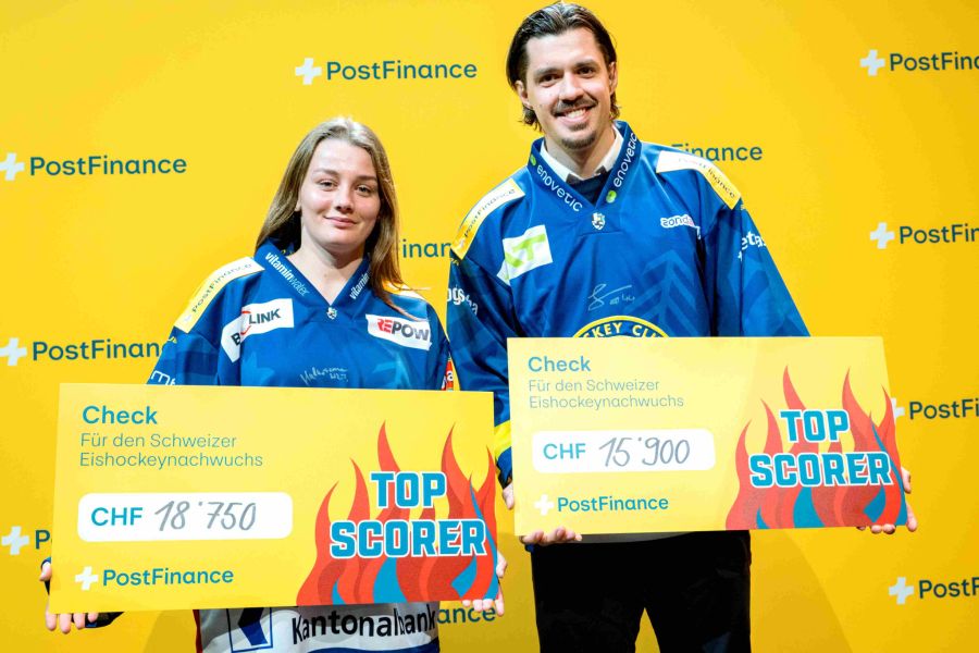 Aus Davos nach Bern angereist: Lucia Haluskova mit Matej Stransky.