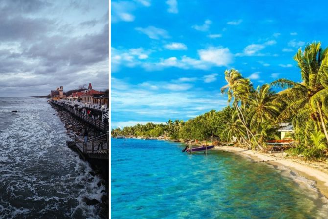 Unterschiedlich, aber beides teuer: Grönland und Französisch-Polynesien.