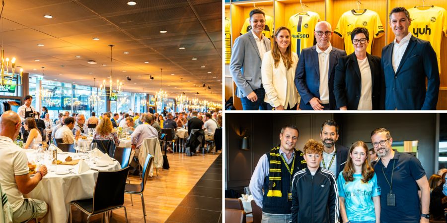 Gelb-Schwarz auf dem Spielfeld, viel Gelb-Schwarz auch in der Champions Lounge!