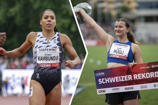 Spitzenleichtathltik Luzern Kambundji Hügli