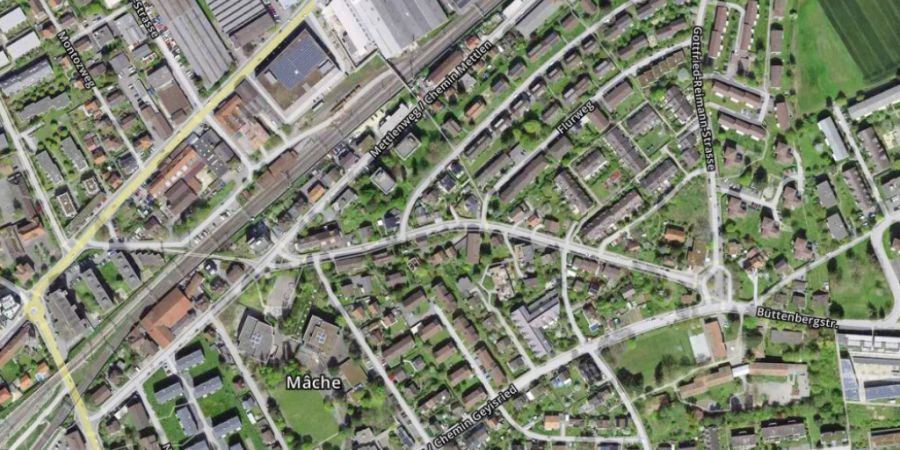 Die Stadt Biel will weniger Verkehr im nördlichen Teil des Quartiers Mett.