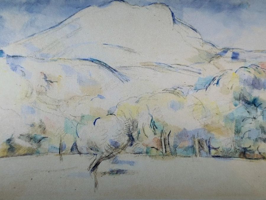 Aquarell «La montagne Sainte-Victoire»