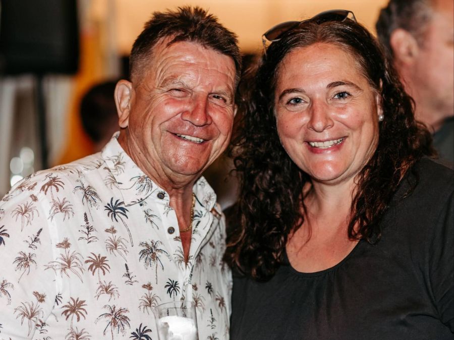 Die beiden Veranstalter Harry Ritz und Bettina Hacker. Harry Ritz ist seit 23 Jahren, also
seit Beginn des musikalischen Anlasses dabei.