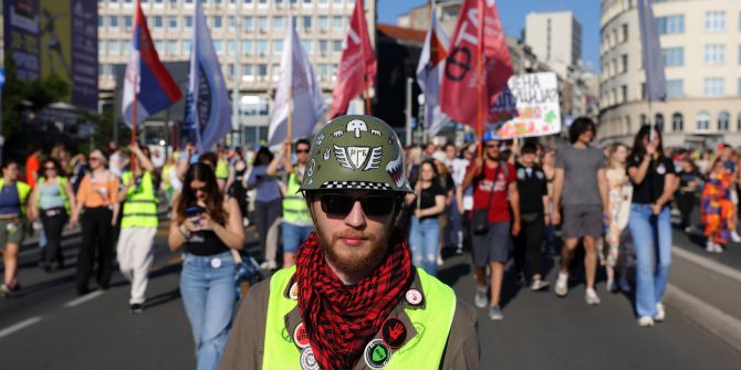 University students rally for early elections in Serbia