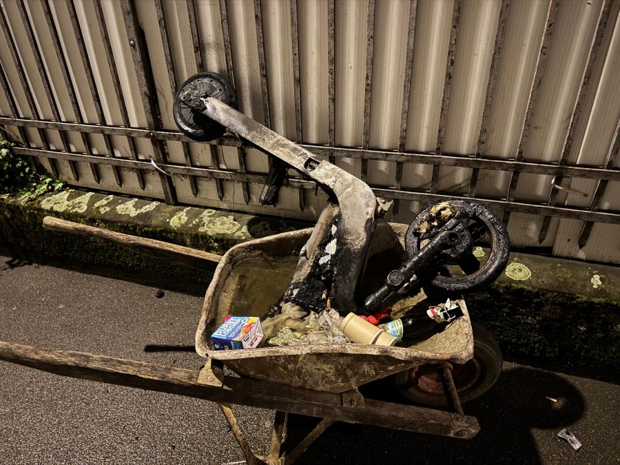 Am Samstagmorgen wurden bei den Ausschreitungen in der Stadt Zürich auch Elektroroller angezündet.