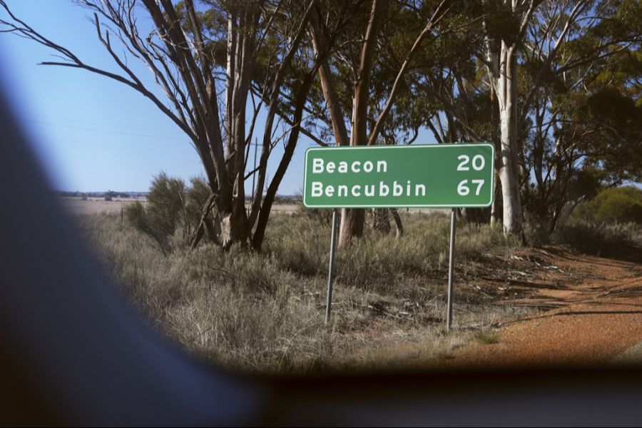 Beacon Schild Australien Vermisste