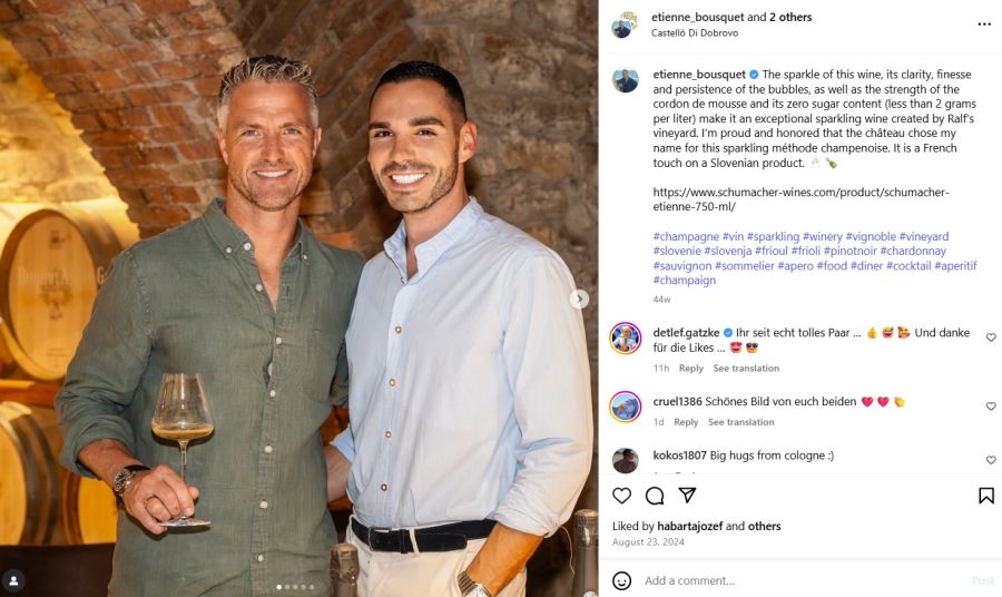 In einem emotionalen Instagram-Post teilte er ein Foto, das ihn Arm in Arm mit Étienne zeigte.
