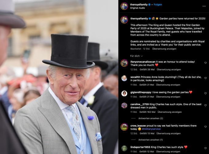 König Charles lud zur ersten royalen Gartenparty der Saison im Buckingham Palace. könig charles