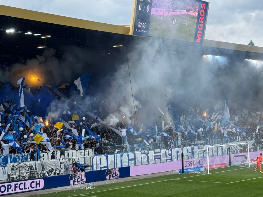 Die Fans des FC Luzern sorgen am Sonntagnachmittag für Stimmung.