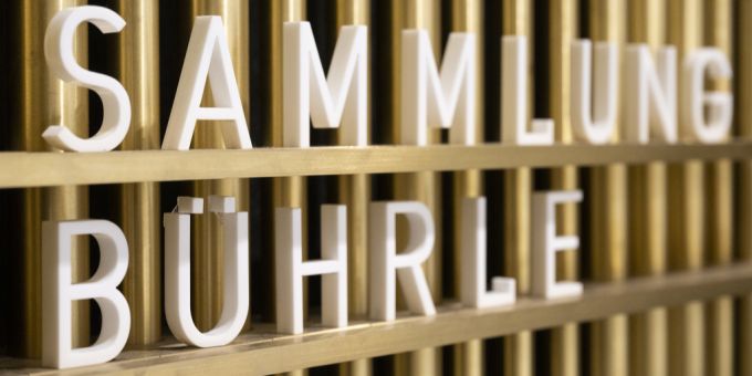 Das Logo zeigt die Ausstellung der Sammlung Emil Bührle im Kunsthaus Zürich. Emil Bührle