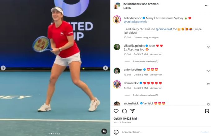 Belinda Bencic bestreitet mit der Schweiz den United Cup in Sydney und Perth. Belinda Bencic