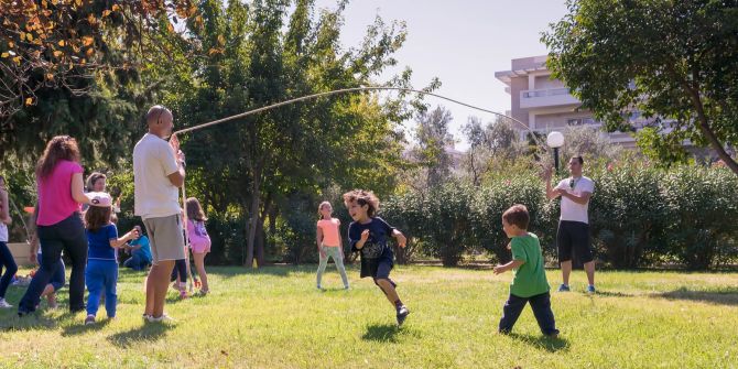 Park Kinder Seil Spiel