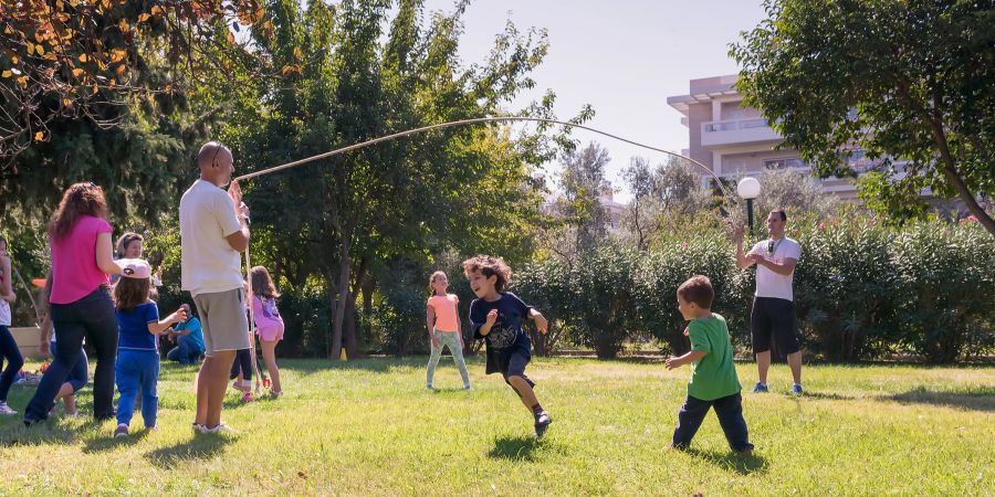 Park Kinder Seil Spiel