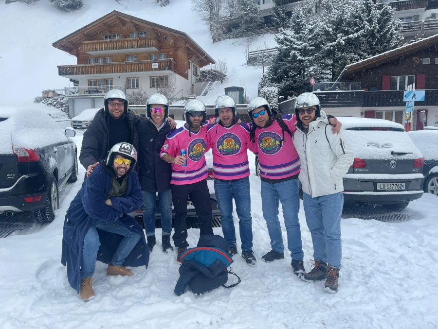 Diese Fans sind bereit für das Rennen in Adelboden.