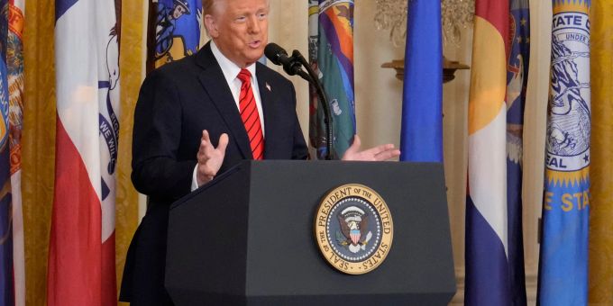 Trump: China-Zölle könnten bald von ihm gesenkt werden. (Archivbild) trump china