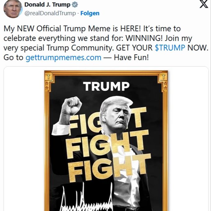 Der «Trump Coin» sorgte für einen regelrechten Ansturm. trump coin