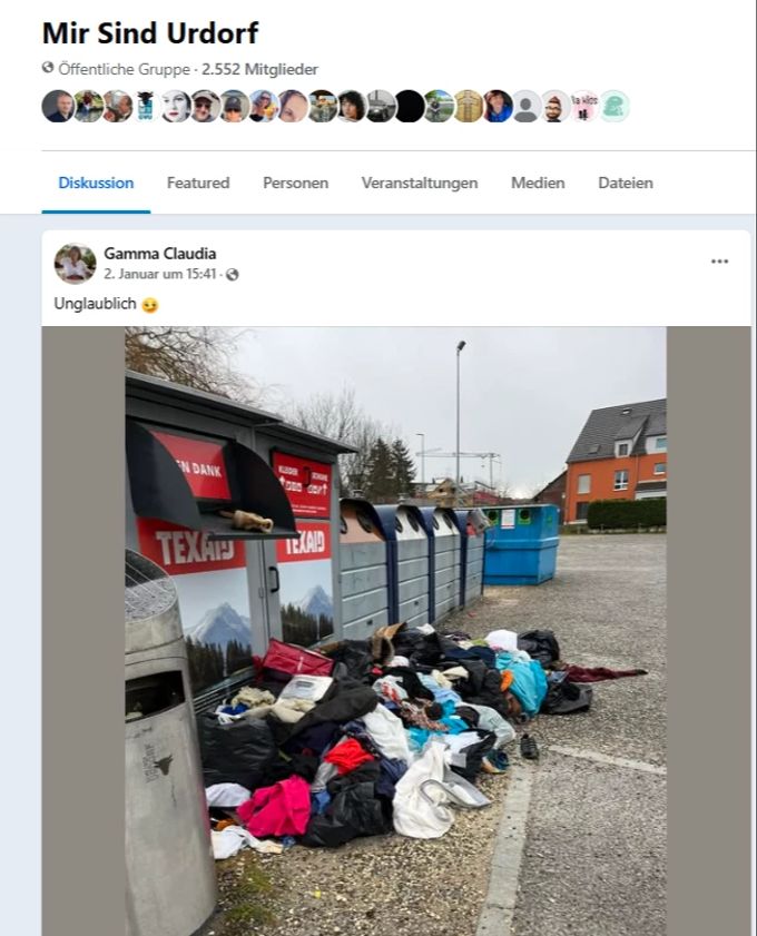 Das Posting in der Facebook-Gruppe «Mir sind Urdorf». Facebook