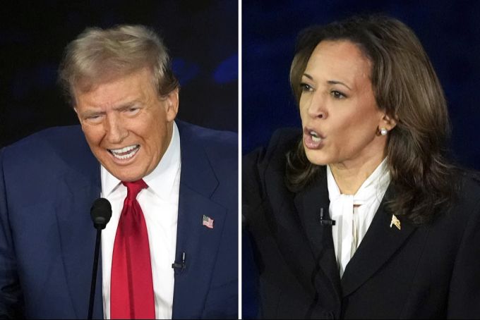 Trump und Harris: Papst Franziskus lässt seine Wahlentscheidung offen. (Archivbilder) Harris Trump Papst