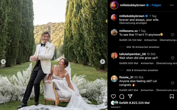 Millie Bobby Brown und ihr Mann zeigen Stilbewusstsein. millie bobby brown