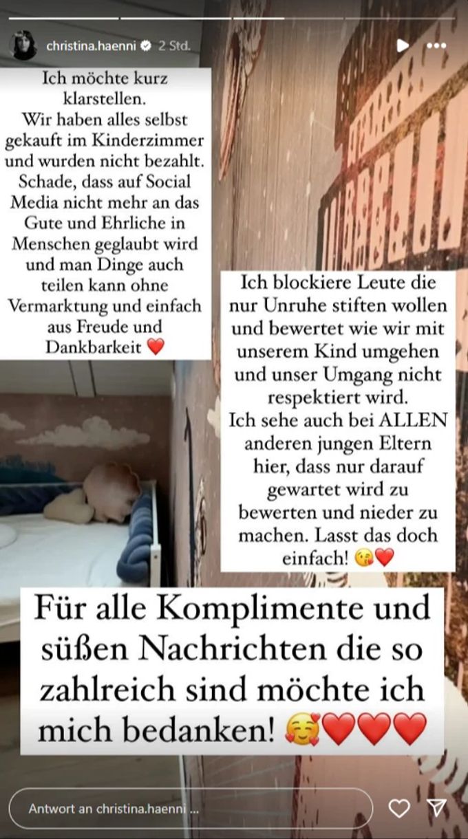Christina, die Gattin von Luca Hänni, wehrt sich gegen die fiesen Vorwürfe. Luca Hänni