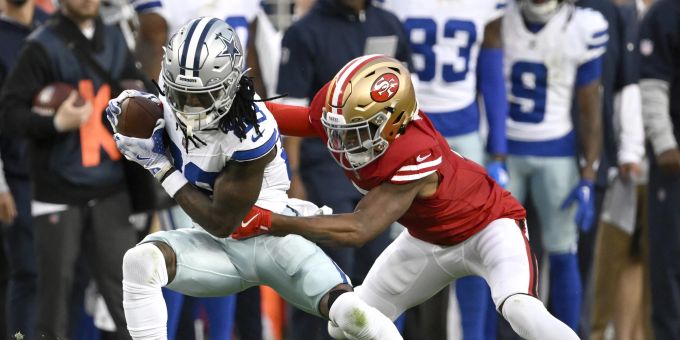Charvarius Ward (r.) im Einsatz für die San Francisco 49ers. Charvarius Ward NFl