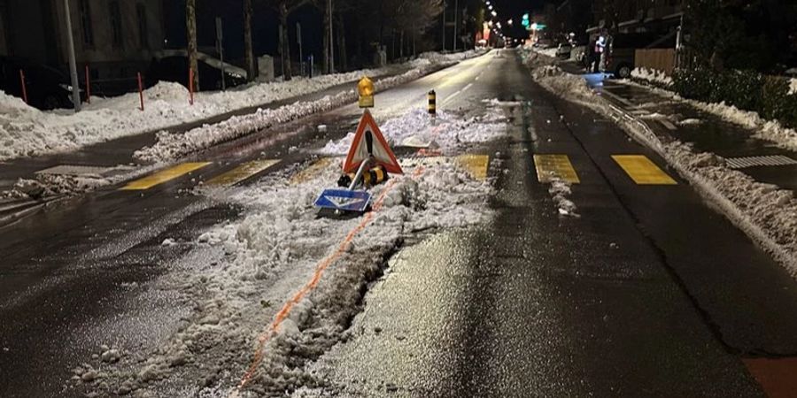 Unfallstelle in Herisau.