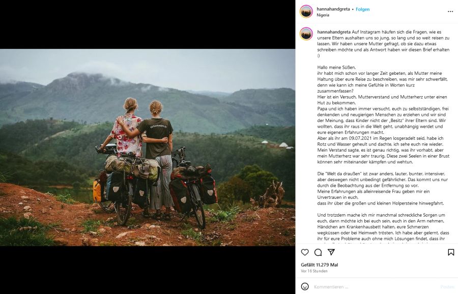 schwestern fahrrad reise afrika