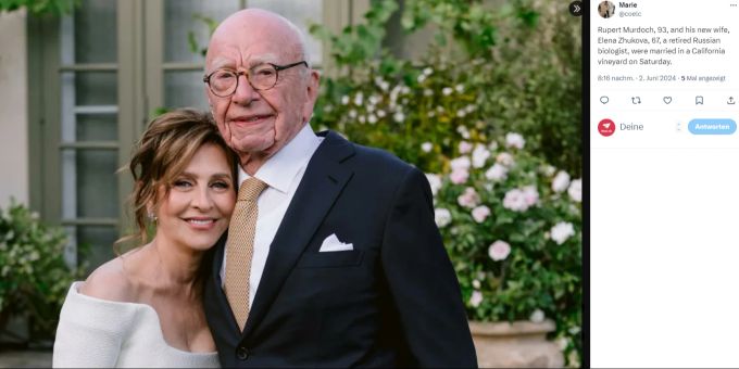 Rupert Murdoch hat zum fünften Mal Ja gesagt. Rupert Murdoch