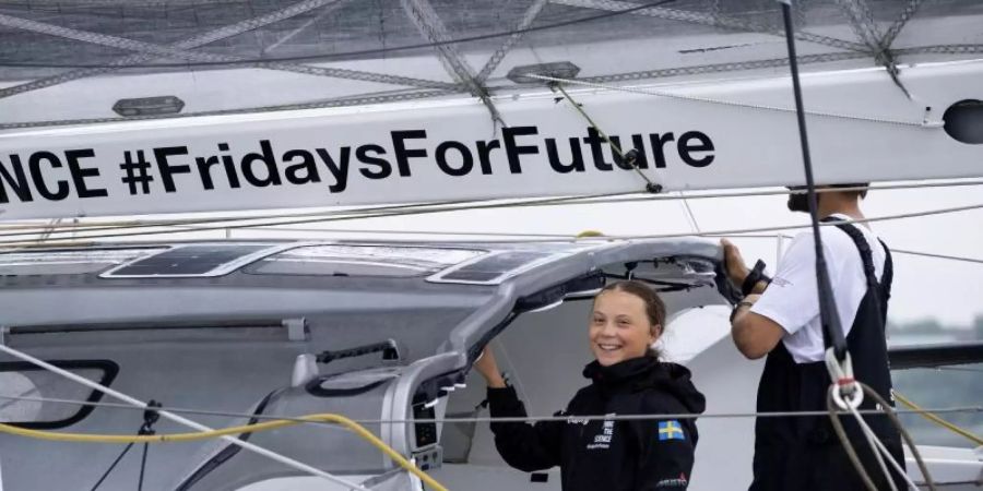 Greta Thunberg reiste im August per Hochsee-Segeljacht über den Atlantik. Foto: Craig Ruttle/AP/dpa