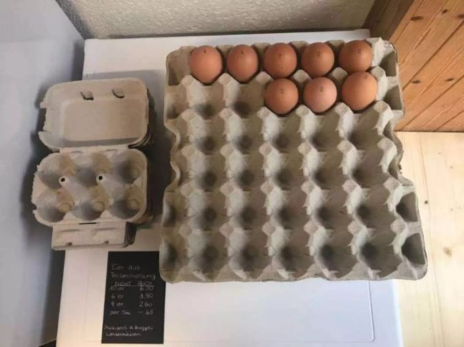 Täglich frische Eier.