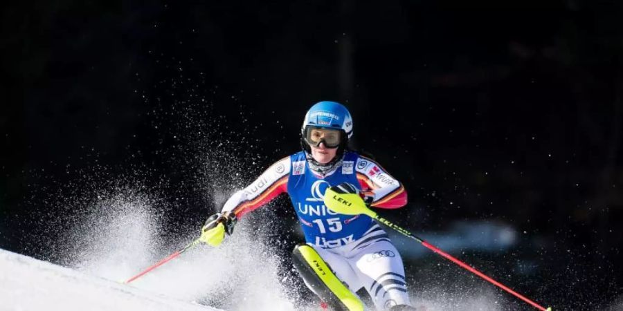 Christina Ackermann fuhr beim Slalom in Lienz auf den fünften Platz. Foto: Expa/Michael Gruber/APA/dpa