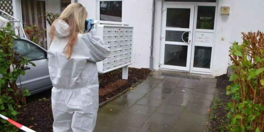 Spurensicherung am Tatort in Stade. Foto: Polizeiinspektion Stade