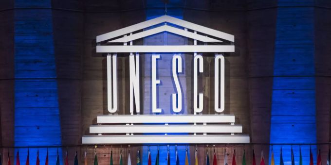 Das Logo der Unesco. Unesco Traditionen
