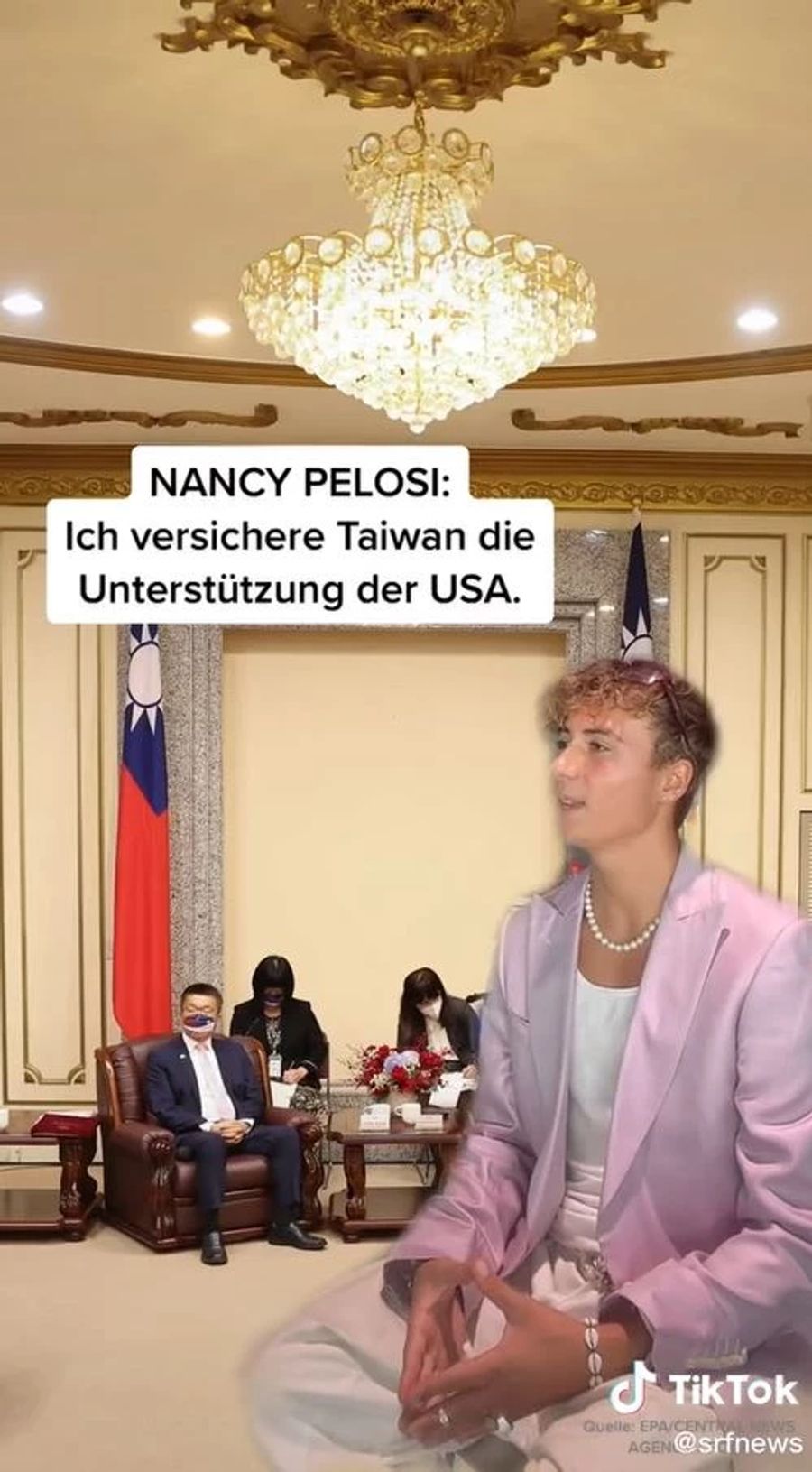 Leon stellt den Pelosi-China-Konflikt auf witzige Weise dar.