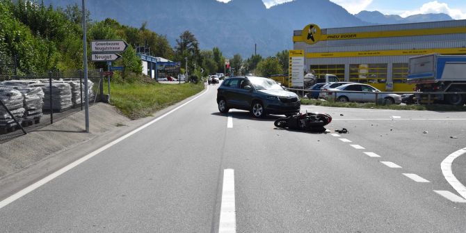 Malans: Motorradfahrer bei Kollision verletzt