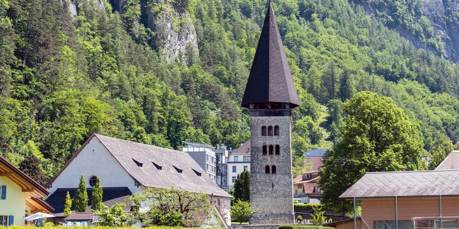 Die evangelisch-reformierte Kirche von Meiringen.