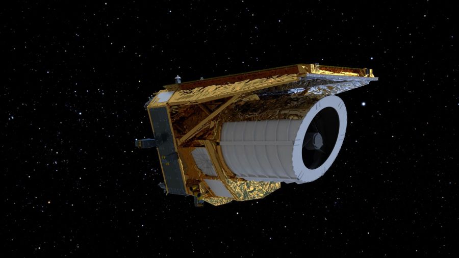 Ein computergeneriertes Bild des Weltraumteleskops «Euclid». Erste Bilder der europäischen Sonde gewähren einen detailreichen Einblick in den Weltraum.