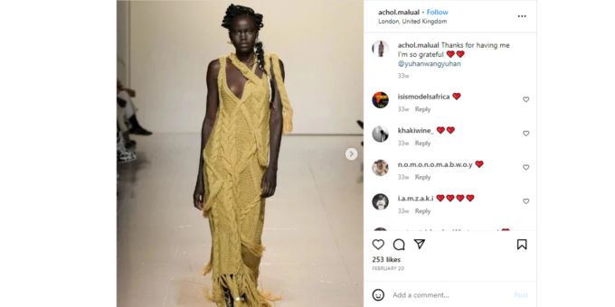 Verdient hat die 23-jährige Achol Malual Jau mit der Modeshow keinen Cent. Achol