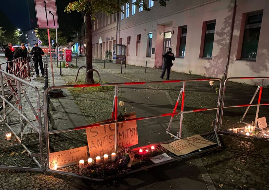 Brandanschlag Synagoge Berlin Absperrung