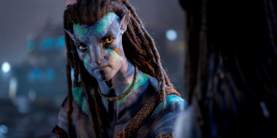 Sam Worthington als Jake Sully in einer Szene des Films «Avatar 2: The Way Of Water». Der Film ist der umsatzstärkste in Deutschland.