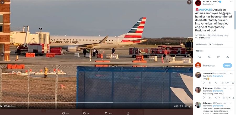 Der Regionalflughafen Montgomery im US-Bundesstaat Alabama war nach dem Unglück stundenlang gesperrt.