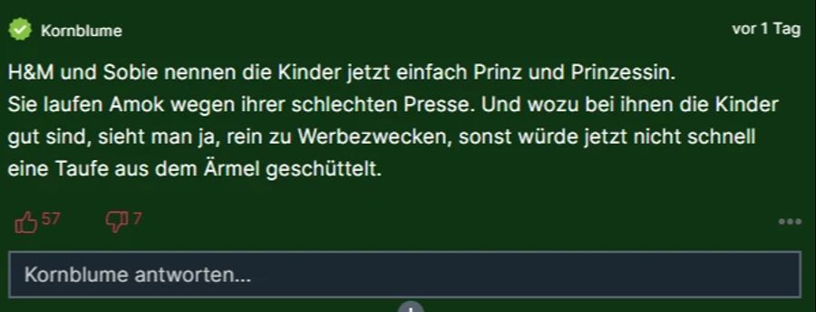 «Kornblume» glaubt, dass Harry und Meghan ihre Kinder nur zu Werbezwecken benutzt.