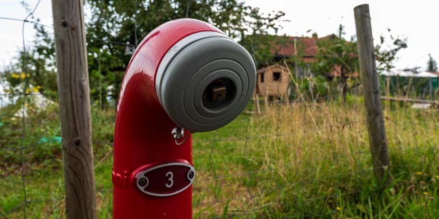 Ein Wasserhydrant in Amsoldingen.