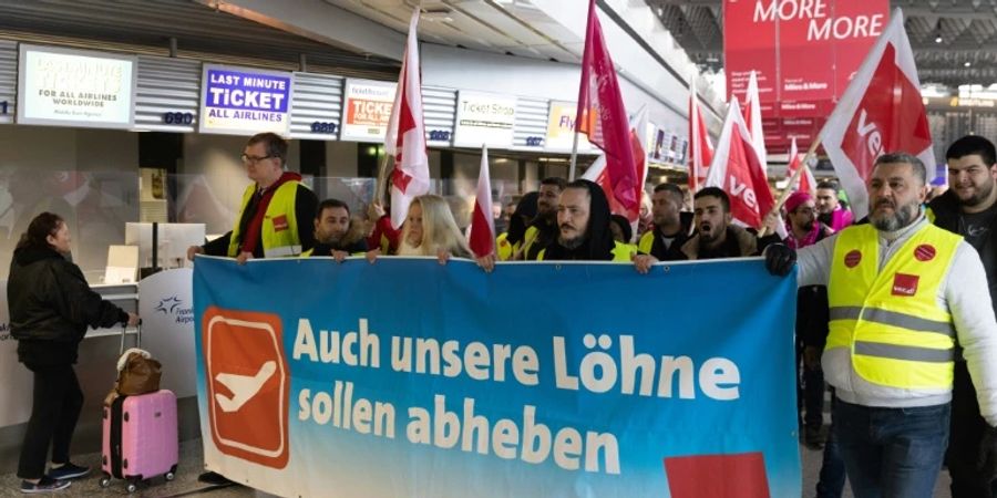 Streik am Flughafen Frankfurt am Main