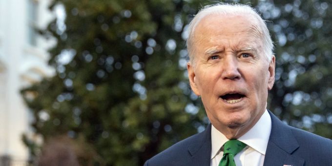 US-Präsident Biden am Freitag in Washington Biden