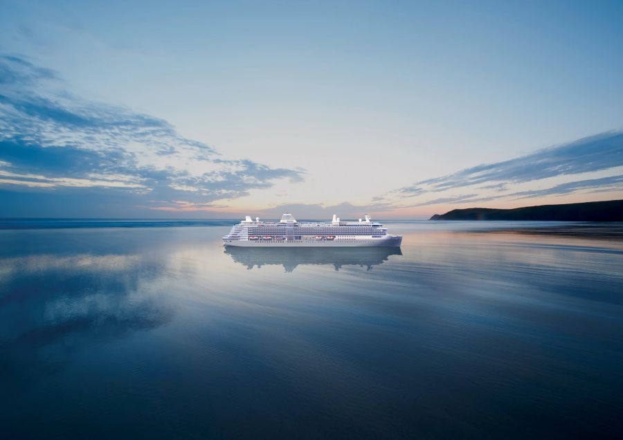 Meer windstill Luxusschiff Kreuzfahrtschiff